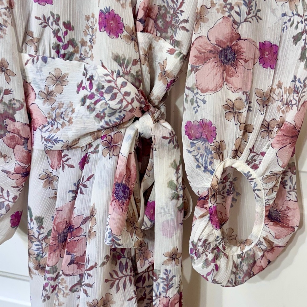 VICI Avant Floral Chiffon Wrap Dress - Picture 10 of 13